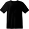 Plain black cotton crewneck T-shirt front view