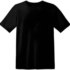 Plain black cotton crewneck T-shirt front view