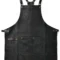 Full-grain leather apron crossback design front view