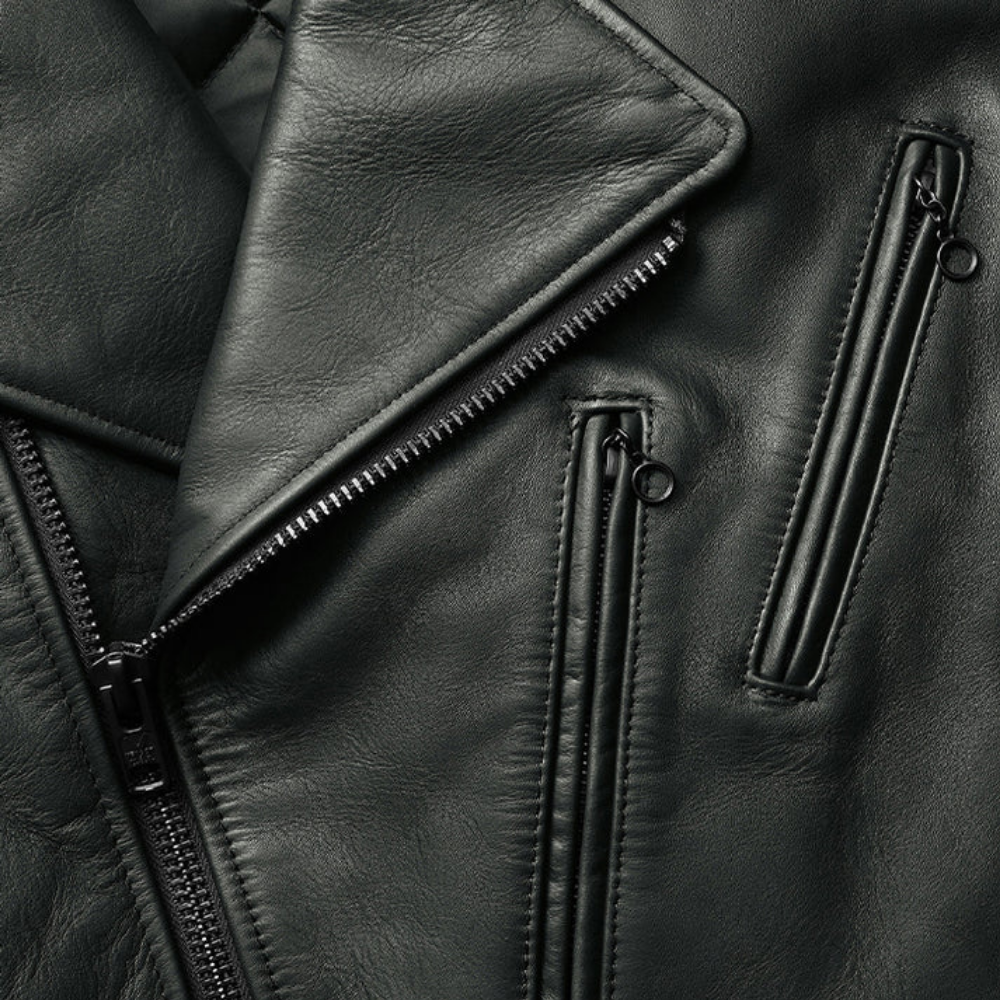 Men's leather biker vest bulk manufacturing sample