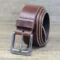 Men's genuine leather belt 40mm front view