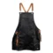 "Golden Garb Craftsman Leather Apron – front view with tool pockets"