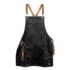 "Golden Garb Craftsman Leather Apron – front view with tool pockets"