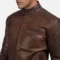 Golden-Garb-Wear-Dean-brown-cowhide-leather-biker-jacket-front-detail-view