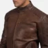 Golden-Garb-Wear-Dean-brown-cowhide-leather-biker-jacket-front-detail-view