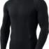 Golden-Garb-Wear-black-thermal-long-sleeve-compression-shirt-front-view