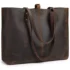 Golden Garb Wear vintage brown genuine leather tote bag for women, front view
