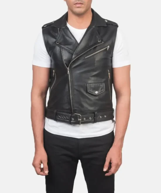 Snap-button-closure-detail-on-black-leather-biker-ves