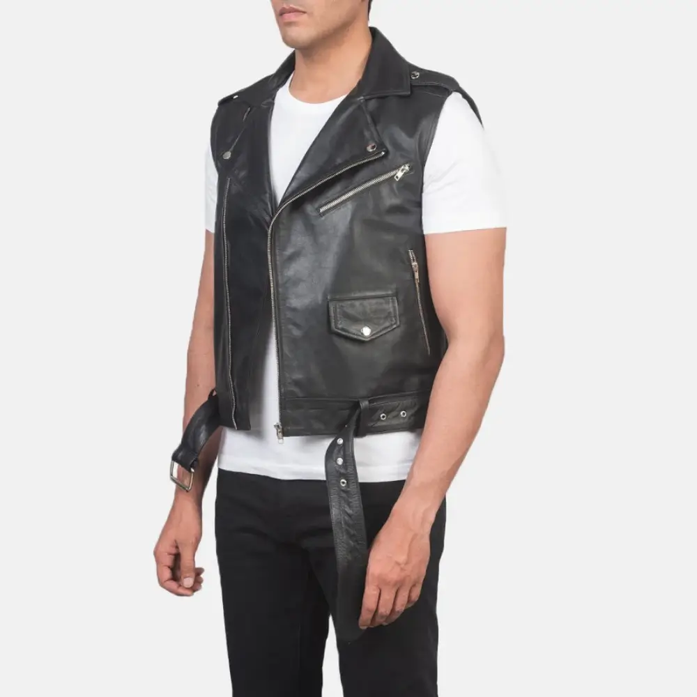 Back-view-of-Sullivan-black-leather-motorcycle-vest