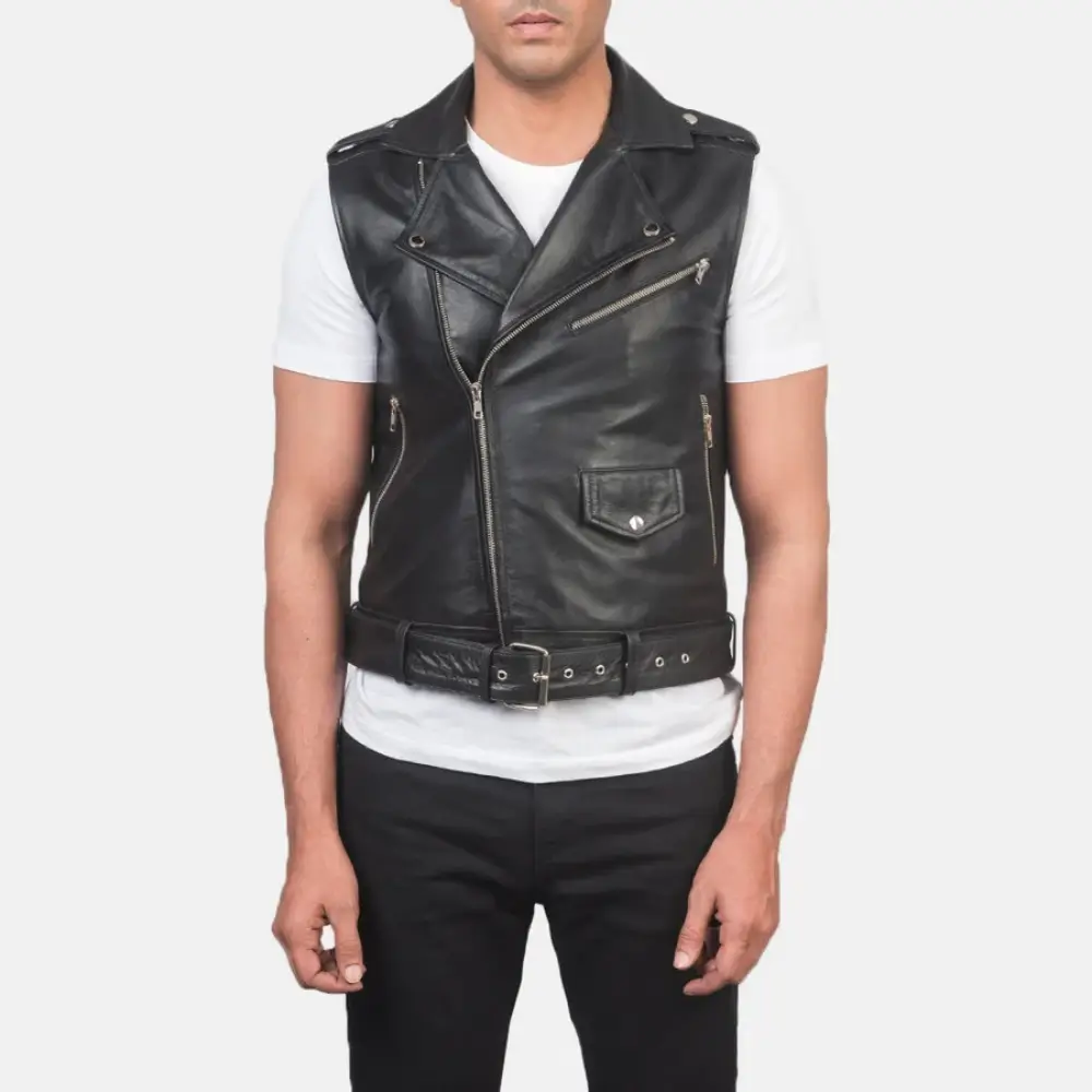 Snap-button-closure-detail-on-black-leather-biker-ves