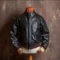 Golden-Garb-Aviator-A-2-Black-Leather-Bomber-Jacket-–-front-view